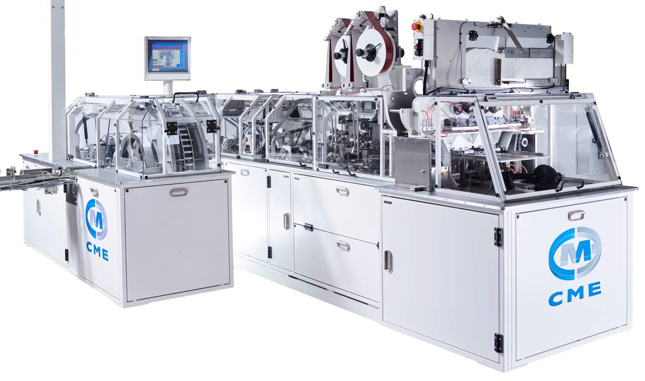 CME Automation Systems' Cigarette Hinge Lid Packer machine, designed for efficient packaging processes.
