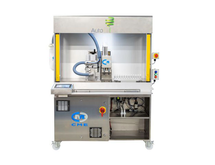 Autotwist pre-roll finishing machine used for cannabis packaging automation